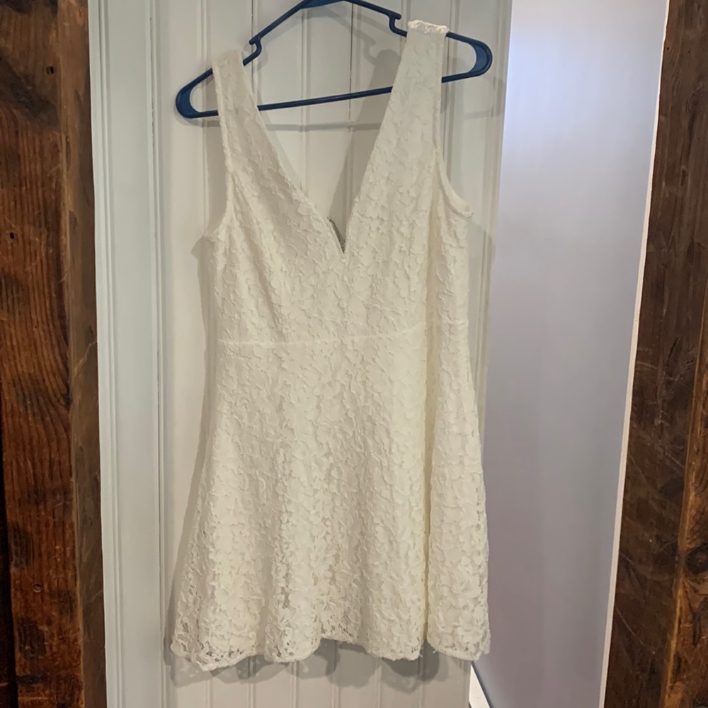 Lulu’s White Bridal Shower Dress Gem